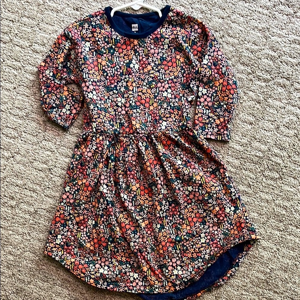 Tea Floral Casual Dress Girls sz 5